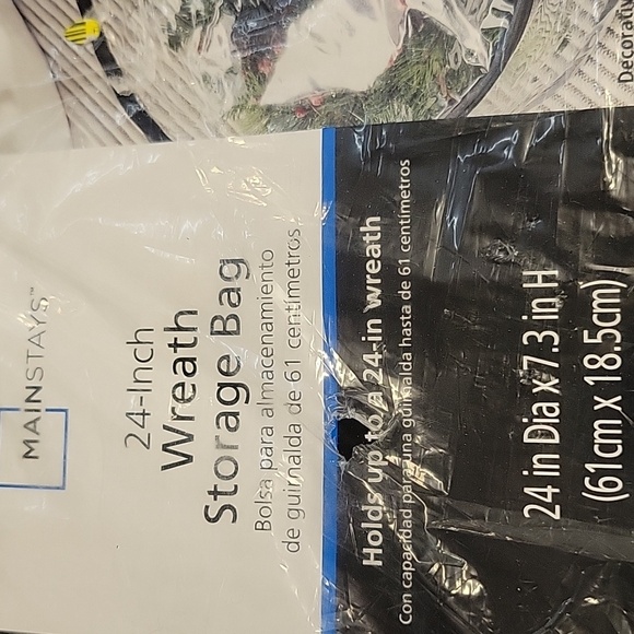 Mainstays 24" x 7.3" Wreath Storage Bag Set of 2 - Picture 3 of 9